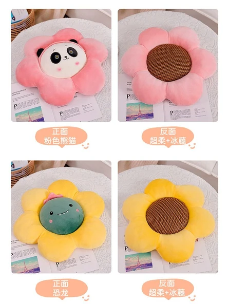 Petal Peluş Minder - Pembe Tilki Desenli - 50cm - 6