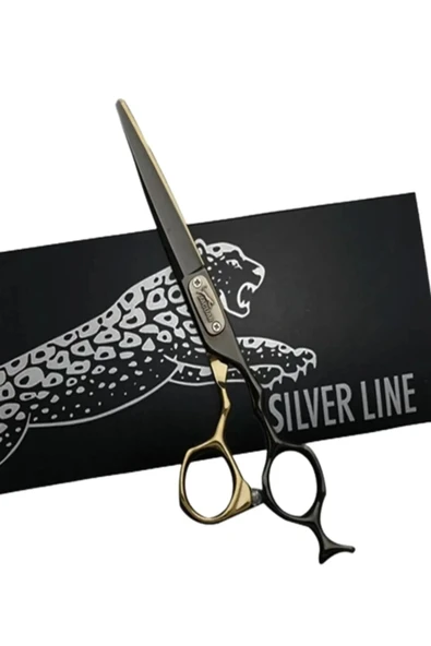 QNİAY 6 Parça Black-Gold Çantalı Saç Kesim Makas Seti Düz ve Ara Makas Saç Tıraş Kuaför Berber - 6