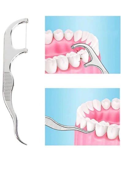 QNİAY Paslanmaz Çelik 7 Parça Metal Kutulu Protez Diş Tartar Temizleme Dental Ağız Bakım Set - Resim 4