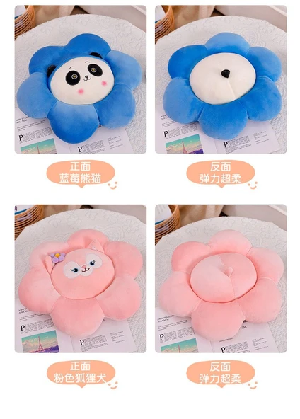Petal Peluş Minder - Yeşil Karpuz Desenli - 50cm - 4