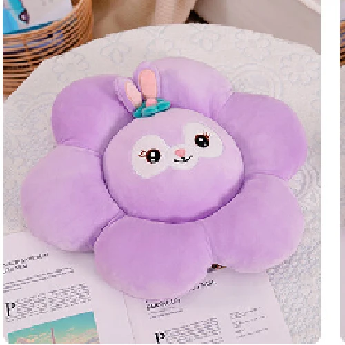 Petal Peluş Minder - Mor Tavşan Desenli - 50cm