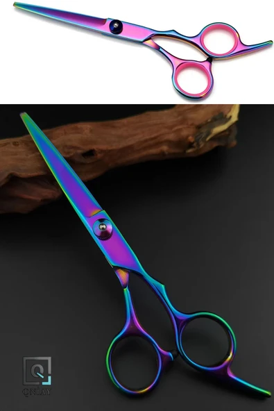 QNİAY Profesyonel Makas Seti Ayarlanabilir Saç Makas İnceltme Berber Saç Kesme Makası Kuaför Araçları - Resim 2