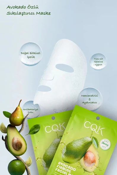 QNİAY Süt Bombası Kağıt Yüz Maske Avokado Omega 3 Sıkılaştırıcı Yüz Bakım Maskesi Hafta Sonu Evde Bakım - 4