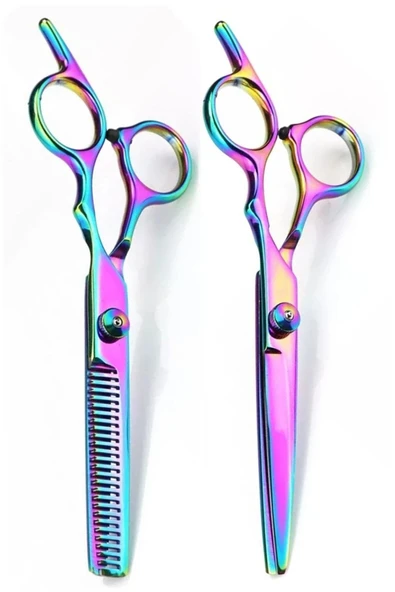 QNİAY Profesyonel Makas Seti Ayarlanabilir Saç Makas İnceltme Berber Saç Kesme Makası Kuaför Araçları - Resim 5