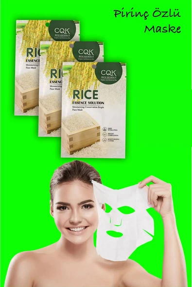 QNİAY QniAY Pirinç Rice İpek Protein Özlü Ton Eşitleyici Pirinç Yüz Maskesi 30ML 1 Adet - Resim 5