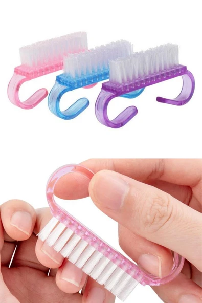 QNİAY Pratik El Tırnak Bakım Fırçası ;(1 ADET) Protez Manikür Pedikür Temizlik Fırçası - 3