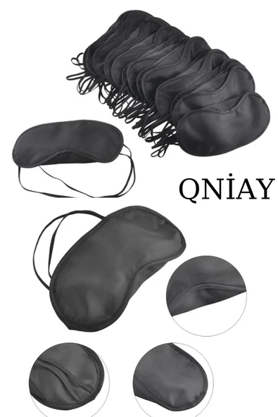 QNİAY 10 Adet Kamp Outdoor Uyku Göz Bantı - 3