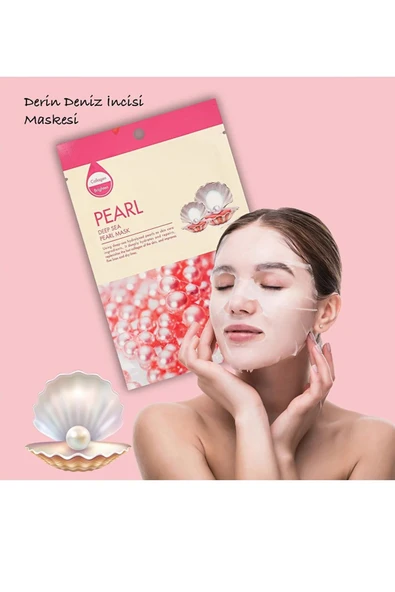 QNİAY Deep Sea Pearl Deniz İnci Maskesi Onarım (1adet)Yüz Maskesi Hafta Sonu Evde Bakım - Resim 3