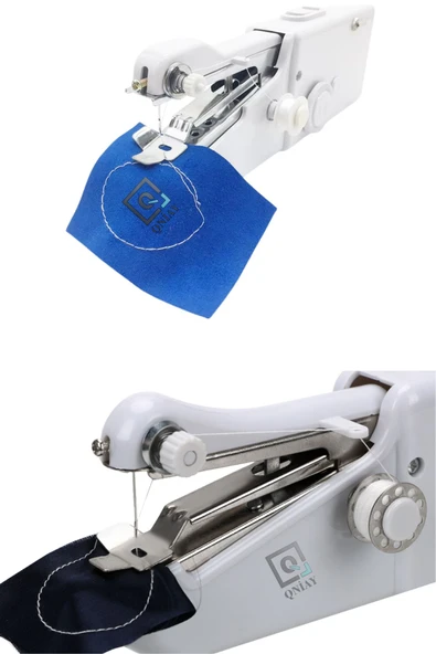 QNİAY Portatif El Tipi Pilli Dikiş Makinası Taşınabilir Pilli Dikiş Makinesi  İğne İplik Makara Ev Tipi - 8