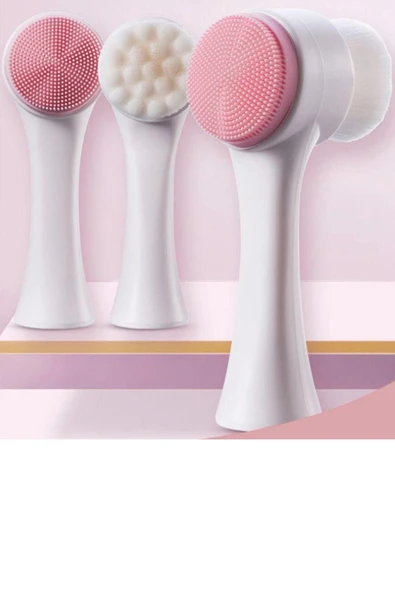 QNİAY Çift Taraflı Silikon Fırça 3d Yüz Temizleme Aleti