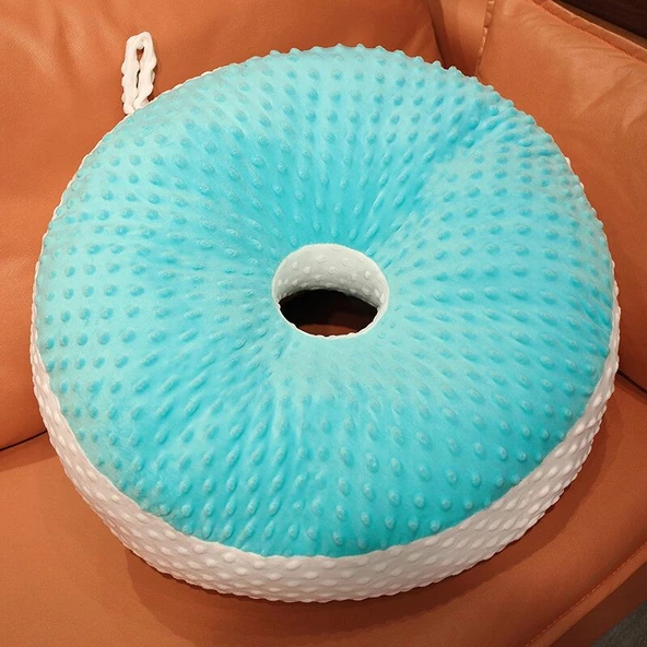 Bubble Peluş Koltuk Minderi - Mavi - 80cm