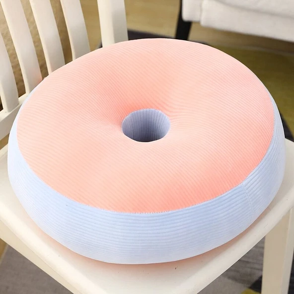 Makaron Peluş Minder - Pembe - 60cm