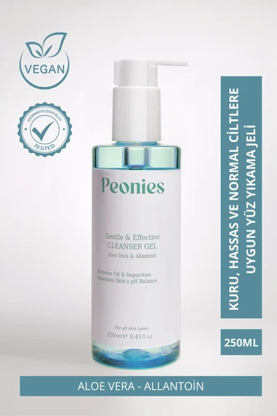PEONİES Gentle And Effective Cleanser Gel | Kuru, Hassas Ve Normal Ciltlere Uygun Yüz Yıkama Jeli