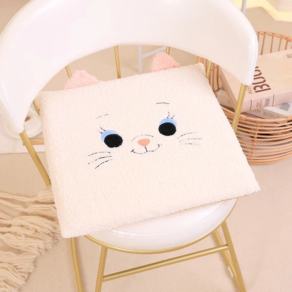 Çizgi Film Peluş Minder - Kedi Kare 40cm