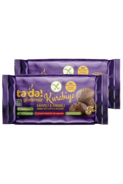 Tada Glutensiz Gluten Free Kahveli Ve Fındıklı Kurabiye 75 Gr (2 Adet)
