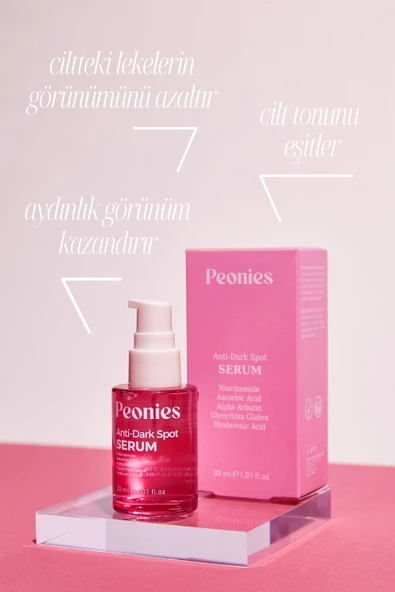 PEONİES Anti Dark Spot Serum | Leke Karşıtı, Aydınlatıcı Serum | C Vit, Arbutin, Niasinamid | Tüm Ciltler - 3