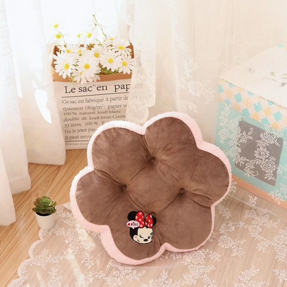 Petal Peluş Minder - Sarı Yeşil - 9