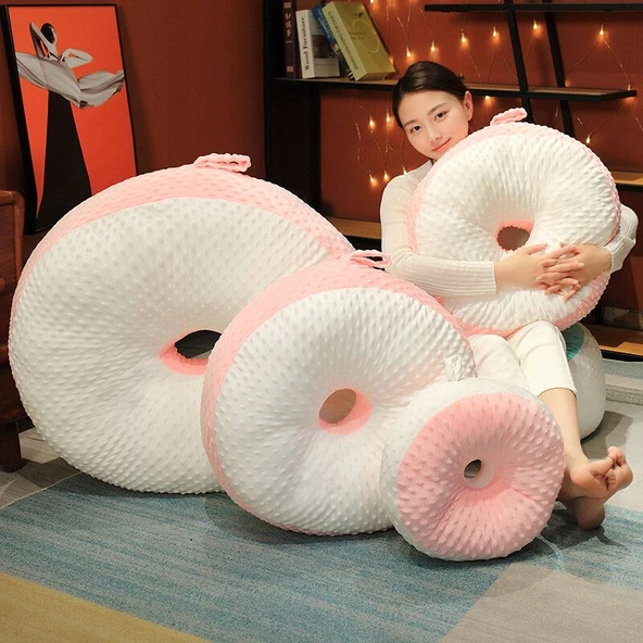 Bubble Peluş Koltuk Minderi - Mavi - 80cm - 10