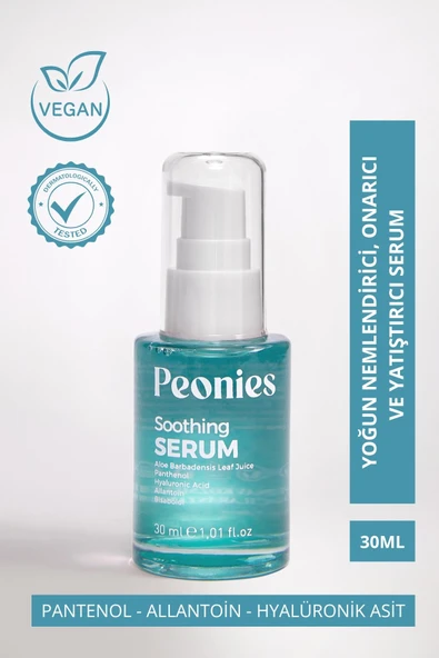 PEONİES Soothing Serum | Yoğun Nemlendirici, Yatıştırıcı Ve Onarıcı Serum | Tüm Cilt Tipleri