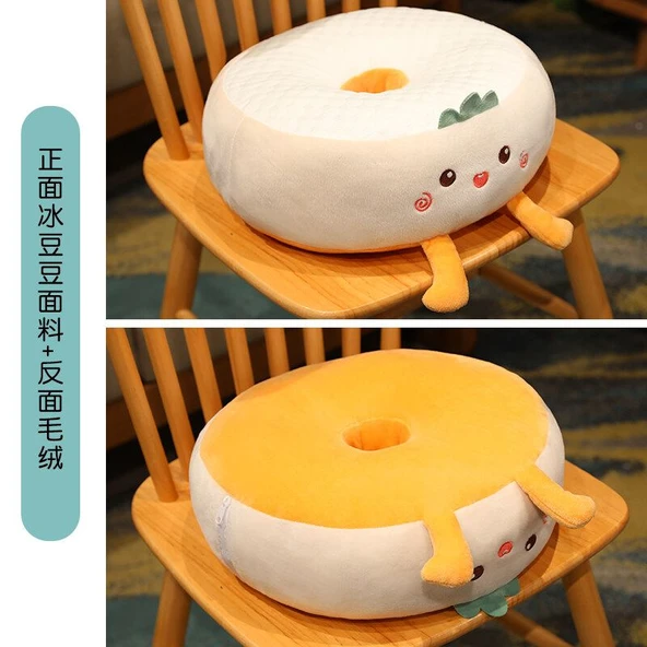 Bing Dou Dou Futon Minder Peluş Oyuncak - Tost Gülümseme Kare - 40cm - 4