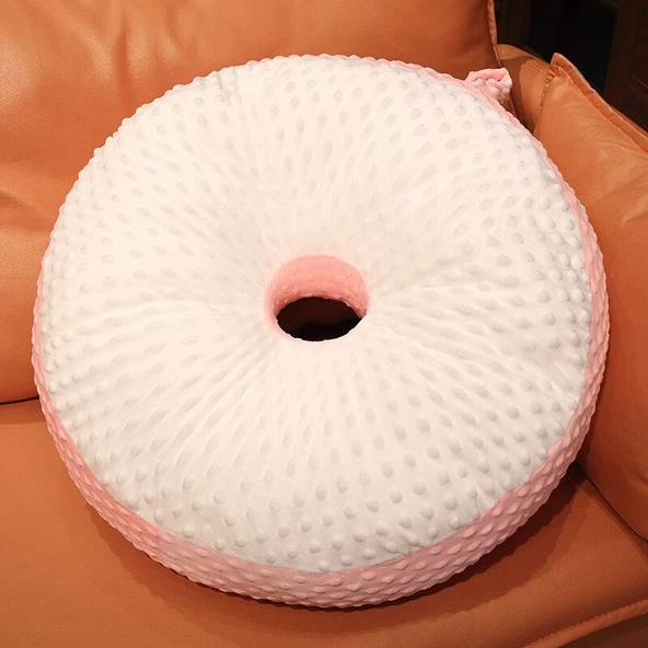Bubble Peluş Koltuk Minderi - Beyaz - 80cm - 2