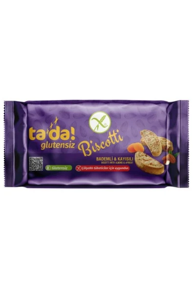 Tada Glutensiz Gluten Free Bademli Kayısılı Bıscotti 110 Gr