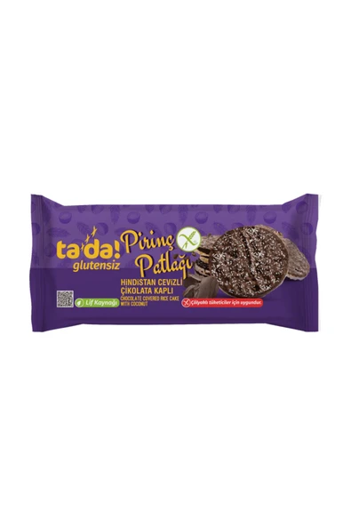 Tada Glutensiz Hindistan Cevizli Çikolata Kaplı Pirinç Patlağı 78 gr