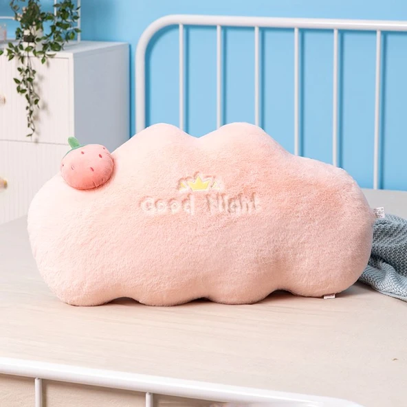 Meyve Peluş Yastık - Kısa Tüylü Gri Ananas - 80cm - 11