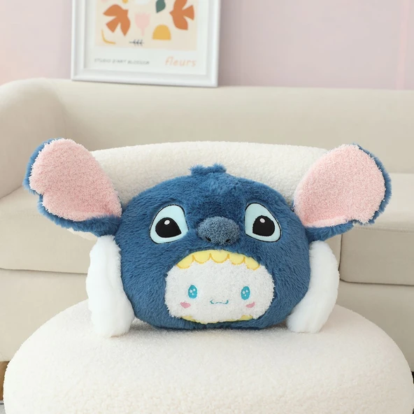 Çizgi Film Araba Yastık Battaniye - Stitch Yastık