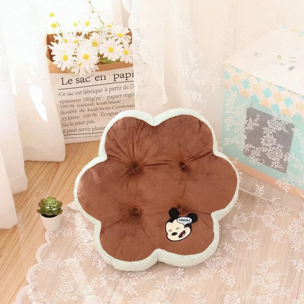 Petal Peluş Minder - Sarı Yeşil - 6