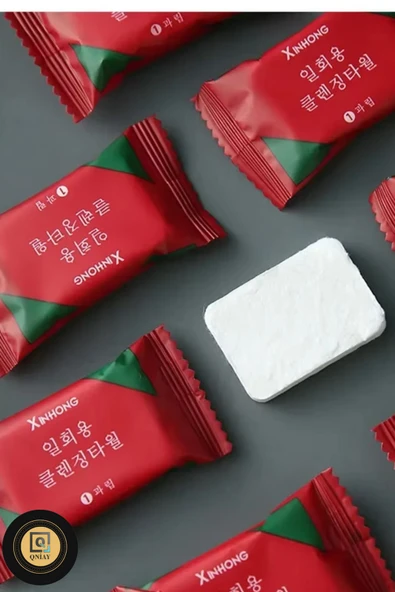 QNİAY Tek Kullanımlık Sıkıştırılmış 3 adet Yüz Mendil Kompakt Mini Kare Mendil Seyahat Havlusu - 2