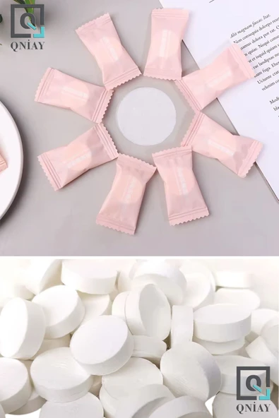 QNİAY 10 Adet Sıkılaştırılmış Seyahat Yüz & Makyaj Temizleme Mendili Yüz Temizleme Havlusu Makyaj Temizle - Resim 6