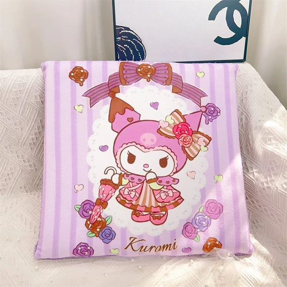 Çizgi Film Hafızalı Köpük Oturma Minderi - Kuromi 40x5cm