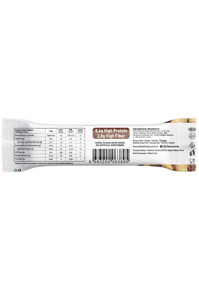 Fellas Vegan Protein Bar - Yer Fıstığı Ve Kakaolu 40g X 12 Adet - 3