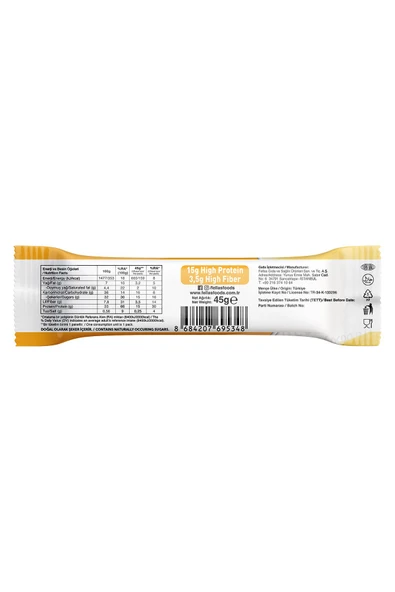 Fellas Yüksek Protein Bar - Muzlu 45g X 12 Adet - 3