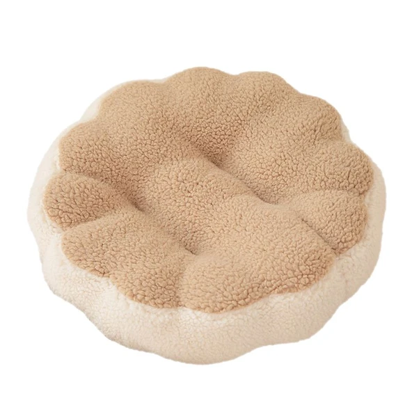 Makaron Stil Peluş Minder - Badem Bej - 40cm - 12
