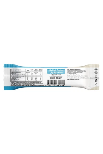 Fellas Yüksek Protein Bar, Klasik Sade, 45gr X 12 Adet - 3