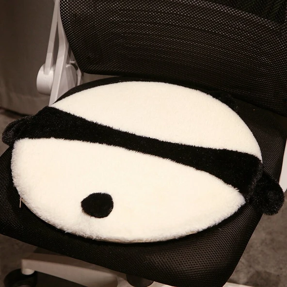 Yıkanabilir Kahverengi Kedi Tasarımlı Hafızalı Köpük Koltuk Minderi - 40cm - 5