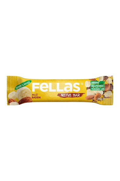 Fellas Meyve Bar - Muzlu ve Bademli 35g x 12 Adet - 3