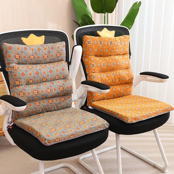 Pamuklu Üç Katmanlı Çok Amaçlı Isıtmalı Minder - Mor Yıldızlı 90x40x2cm - 11