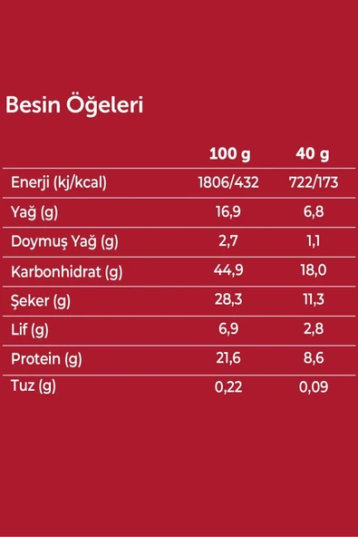 Fellas Vegan Protein Bar - Yer Fıstığı Ve Kakaolu 40g X 12 Adet - 5