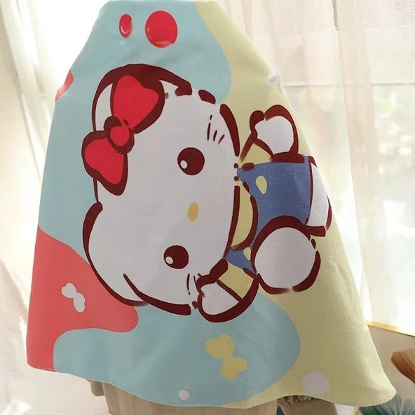 Sanrio Dondurma Serisi Plaj Havlusu - Pembe - 70x140cm - 12