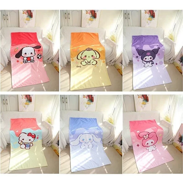 Sanrio Dondurma Serisi Plaj Havlusu - Kırmızı - 70x140cm - 11