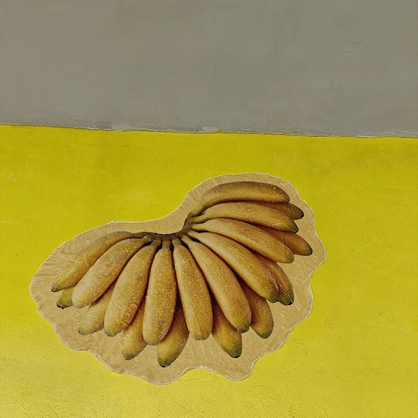 Meyve Desenli Battaniye - Muz - Küçük 103x65cm