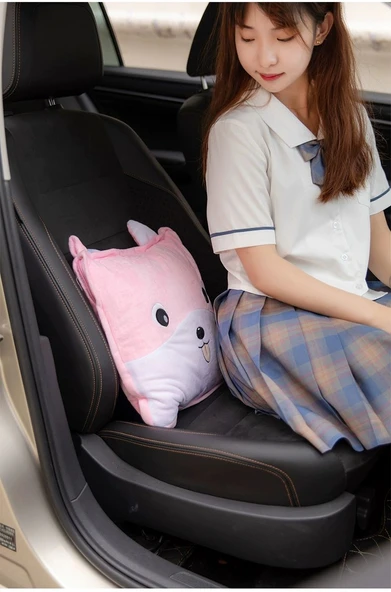 Giyilebilir ve Saklanabilir Peluş Battaniye - Pembe Hamster 160*150cm - 11