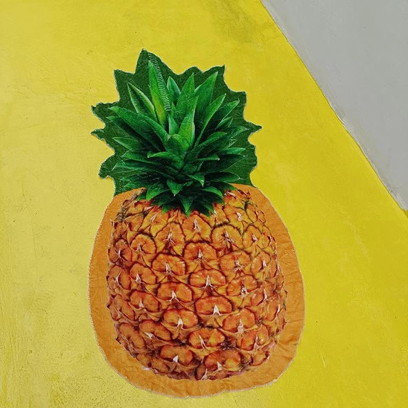 Yiyecek Desenli Battaniye - Lahana Burger - Büyük 140x115cm - 9
