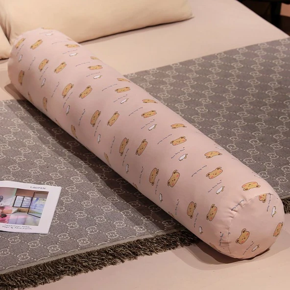 A Sınıfı Bebek ve Anne Pamuklu Uzun Yastık - Küçük Ayı - 65cm