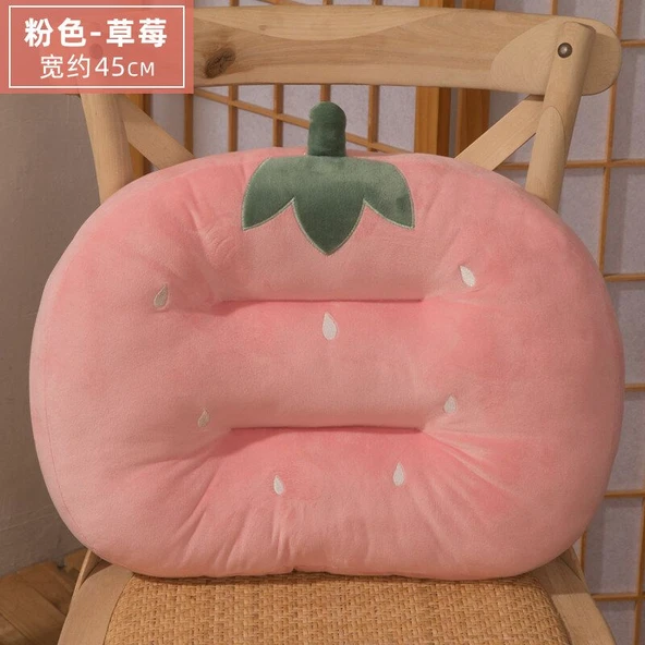 Çilek Desenli Peluş Minder - 45cm