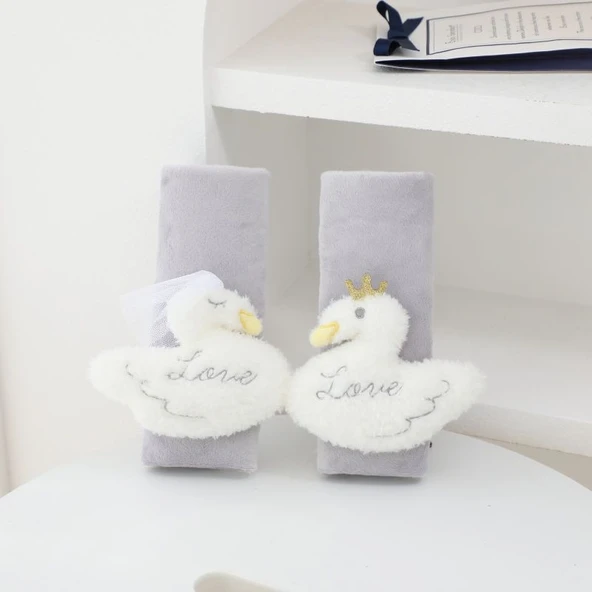 Kuğu Çift Peluş Yastık Kolye - 8*12cm - Resim 11