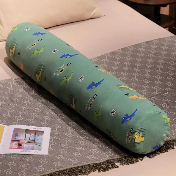 A Sınıfı Bebek ve Anne Pamuklu Uzun Yastık - Dinozor - 130cm